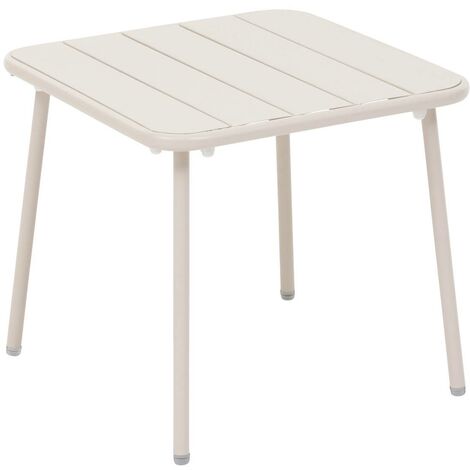 Hesperide – Table basse de jardin carrée 45x45cm en acier époxy anti-rouille – Résistante aux UV – Design minimaliste pour extérieur