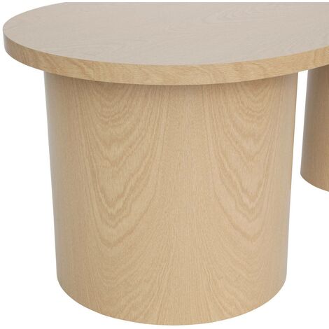 Lot de 2 tables basses Soleya L95 99,5cm beige - Atmosphera créateur d'intérieur