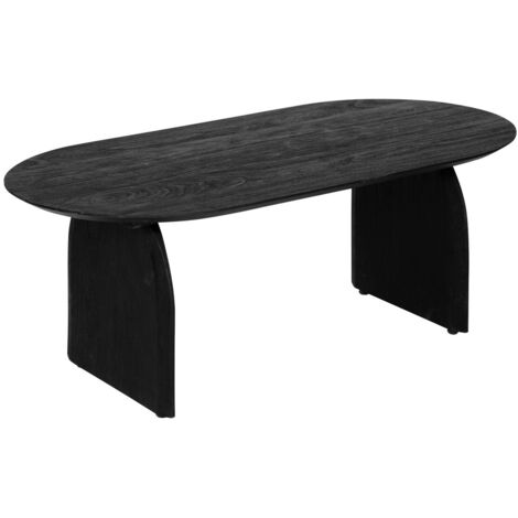Atmosphera – Table basse fixe en bois de manguier noir 120 x 60 cm – Finition texturée contemporaine – Pour intérieur moderne et minimaliste