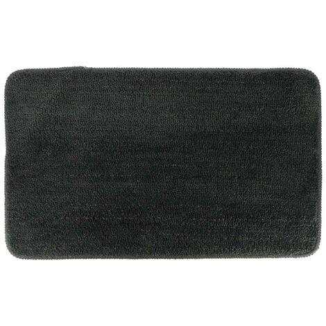 Tapis de salle de bain Gris foncé en Microfibre Confort et Doux 45 x 75 cm - TENDANCE (1/2)