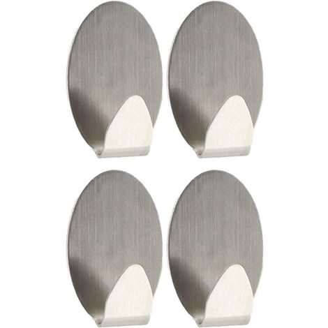 Set de 4 crochets acier inoxydable 3m oval - chrome - Tendance (1/2)