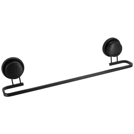 Porte serviettes gm aluminium sur ventouses - noir - Tendance