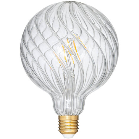 Ampoule LED Striée D12,5cm transparent - Atmosphera créateur d'intérieur