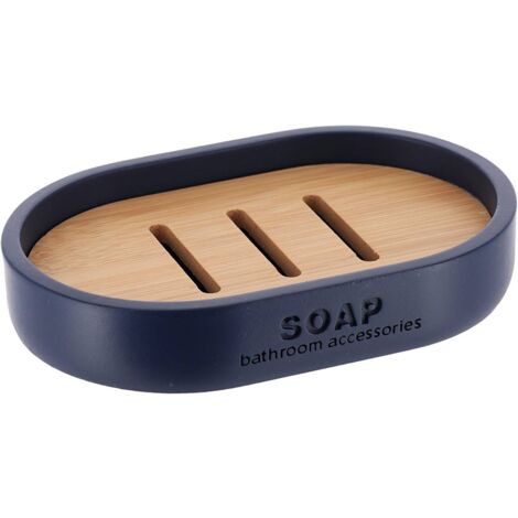 Porte savon polyresine - bleu marine - Tendance (1/2)