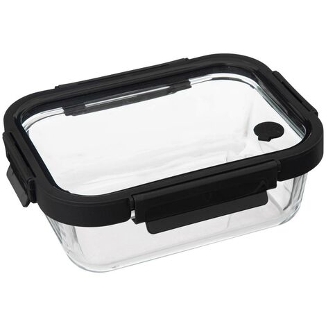 Récipient en verre pour aliments avec couvercle hermétique, transparent (1/5)
