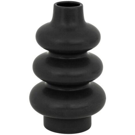 Vase céramique Clothilde noir H25cm - Atmosphera créateur d'intérieur