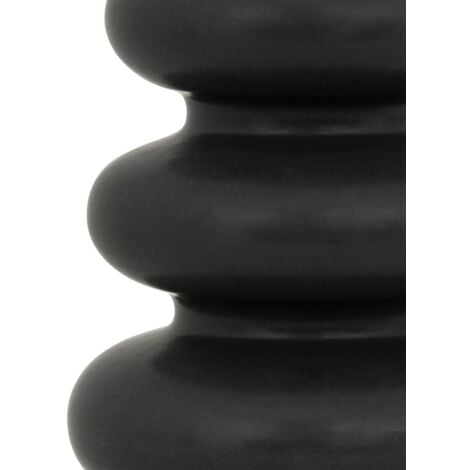 Vase céramique Clothilde noir H25cm - Atmosphera créateur d'intérieur