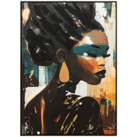 Tableau Toile murale peinte et encadrée Isia 100 x 140 cm - Atmosphera (1/5)
