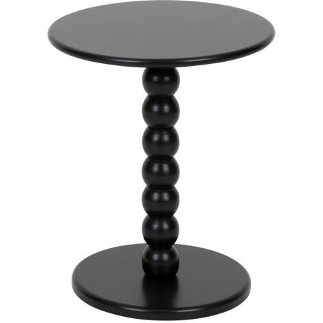 Atmosphera – Table à café cylindre en bois noir 38 cm – Design contemporain – Plateau MDF – Pieds en pin – Hauteur 46,5 cm – Pour petits espaces