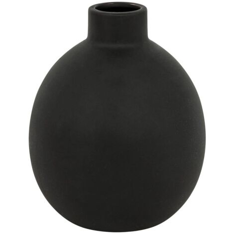 Vase céramique Rily noir H18cm - Atmosphera créateur d'intérieur
