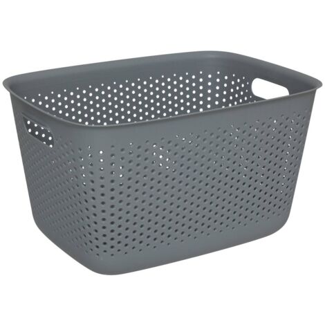 Conteneur ajouré SIENNE, plastique, avec poignées, 17 l (1/2)