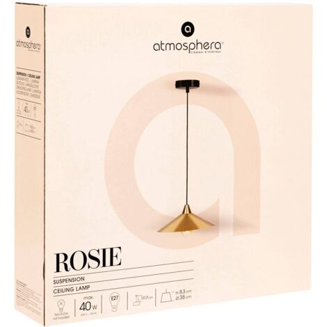 Suspension Rosie métal doré D38cm - Atmosphera créateur d'intérieur