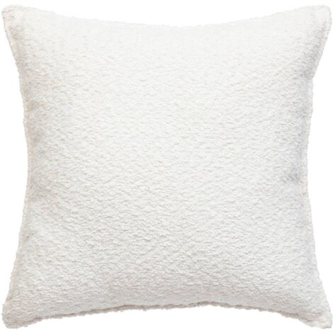 Coussin bouclette Soana blanc ivoire 45x45cm - Atmosphera créateur d'intérieur (1/5)