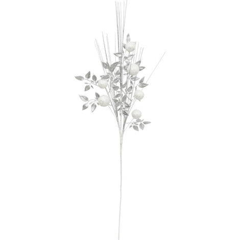 Branche décorative spéciale fêtes Argent et Blanc H 75 cm - Feeric Christmas (1/2)