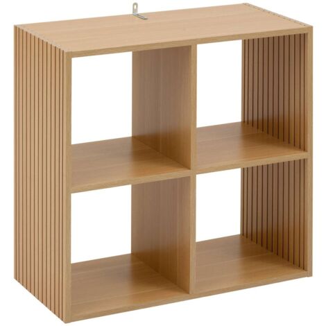 5Five Simply Smart – Étagère ouverte basse 68,5 x 32 x 68,5 cm – 4 cases en MDF – Finition mélamine facile à nettoyer – Charge max 40 kg