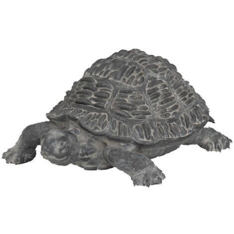 Tortue déco extérieur Francky H.21,5cm résine gris - Atmosphera créateur d'intérieur