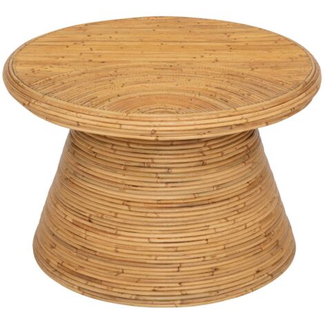 Atmosphera – Table basse fixe en rotin naturel 70x45 cm – Design artisanal – Idéale pour salons modernes et bohèmes – Charge maximale 50 kg (1/5)