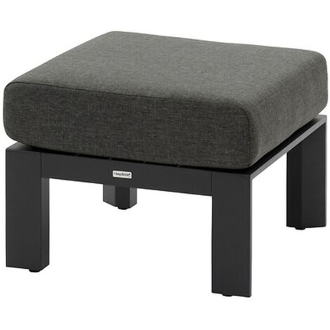 Pouf de jardin Évasion graphite aluminium et oléfine - Hespéride