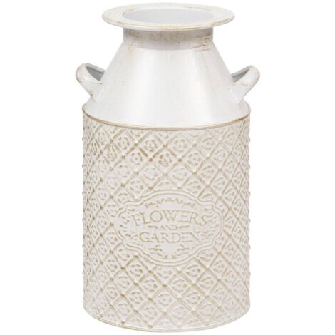 Pot à lait Tino blanc chaud H31,5cm - Atmosphera créateur d'intérieur (1/4)