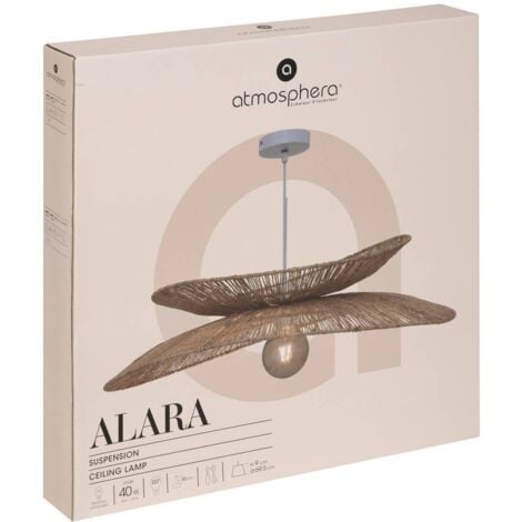 Suspension Alara jute beige D69,5cm - Atmosphera créateur d'intérieur