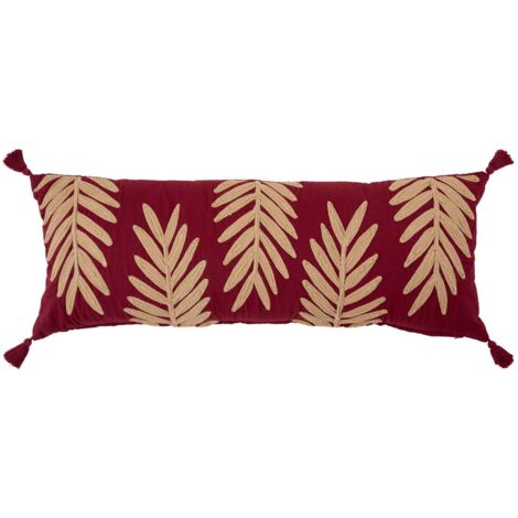 Coussin brodé Yucatan violet 30x80cm - Atmosphera créateur d'intérieur (1/4)