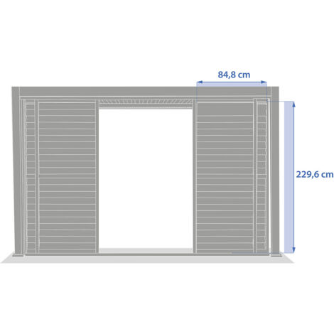 Hesperide – Persienne coulissante pour pergola bioclimatique – 3,4 x 2,3m – Aluminium teinté – Lames amovibles – Traitement époxy anti-rouille