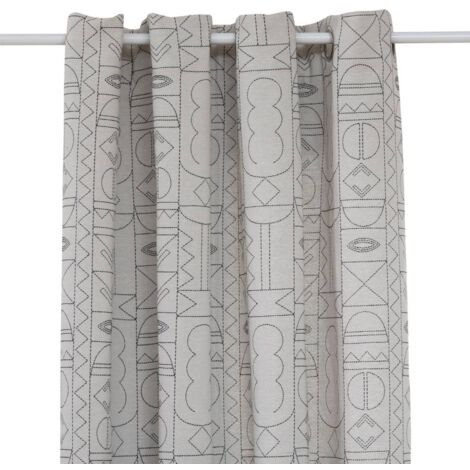 Rideau Malakite jacquard noir & blanc 140x260cm - Atmosphera créateur d'intérieur (1/3)
