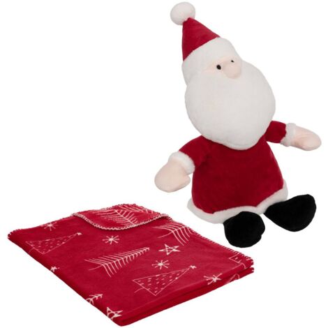 Plaid + peluche père noël - Atmosphera créateur d'intérieur (1/3)