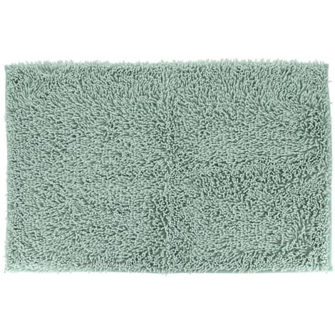 Tapis microfibre petite chenille 50x80 cm - vert eucalyptus - Tendance (1/3)
