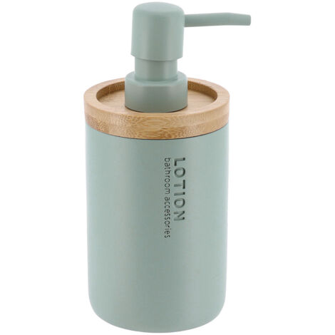 Distributeur à Savon ou lotion en résine Vert Eucalyptus et Bambou 280 ml - TENDANCE (1/3)