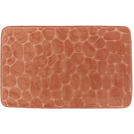 Tapis de salle de bain Cuivre en Microfibre à mémoire de forme 50 x 80 cm - TENDANCE (1/3)
