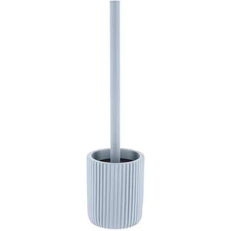 Brosse wc polyresine striee - bleu clair - Tendance (1/4)