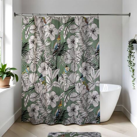 Rideau de douche peva 180x180 cm - jungle fever kaki - Tendance (1/2)