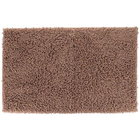 Tapis de salle de bain Cappuccino en Microfibre chenille 50 x 80 cm - TENDANCE (1/3)