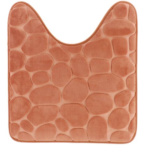Tapis contour WC Cuivre en microfibre à mémoire de forme 45 x 50 cm - TENDANCE (1/3)