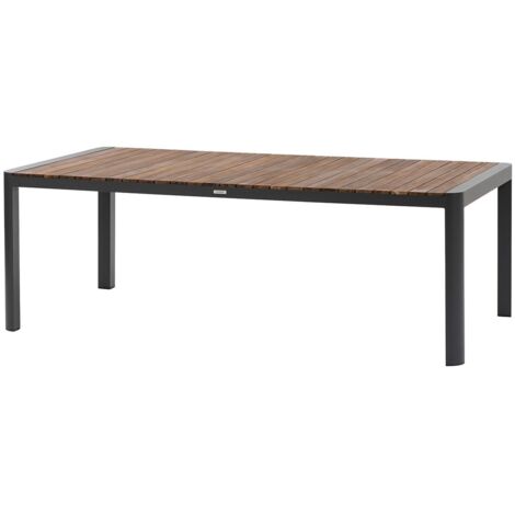 Hesperide – Table de jardin rectangulaire 10 places – Aluminium et bois de noyer certifié FSC – Longueur 219 cm – Design moderne et épuré (1/5)