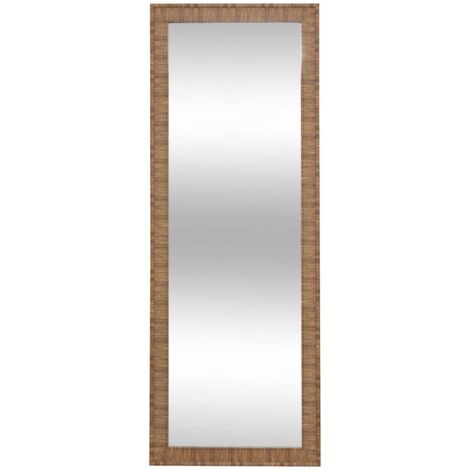 Atmosphera – Miroir sur pied rectangulaire 195x72cm – Cadre en bois chaleureux – Fixation murale verticale/horizontale – Pour dressing ou entrée