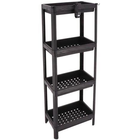 Meuble de rangement pp 4 niveaux - noir - Tendance (1/3)