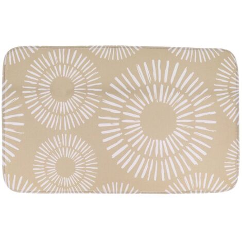 Tapis de salle de bain en Microfibre 45 x 75 cm déco Ethnic Spirals - TENDANCE (1/2)