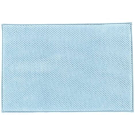 Tapis de salle de bain Bleu clair en microfibre texturé 40 x 60 cm - TENDANCE (1/3)