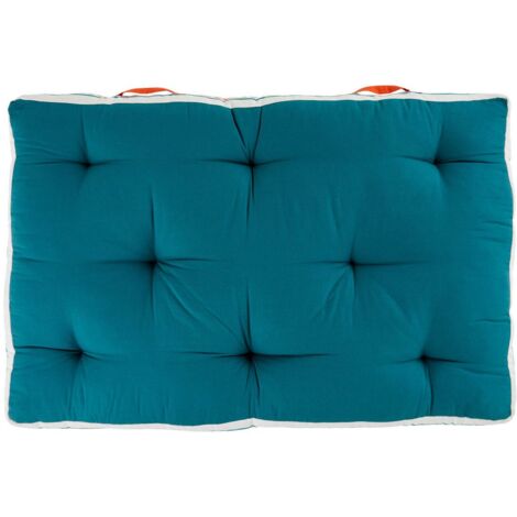 Coussin de sol d'extérieur Yucatan bleu canard 120x80cm - Atmosphera créateur d'intérieur (1/4)