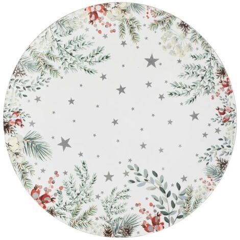 Table de Noël Assiette de présentation déco Etoiles et Branches - Feeric Christmas (1/2)