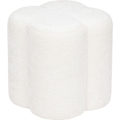 Pouf Lavon blanc 38x35x35cm - Atmosphera créateur d'intérieur (1/4)