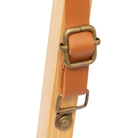 Miroir Mural Avec Lanière En Cuir 45x35cm PARIS