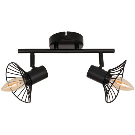 Applique murale/plafonnier Adelia noir 28x12,5cm - Atmosphera créateur d'intérieur (1/4)