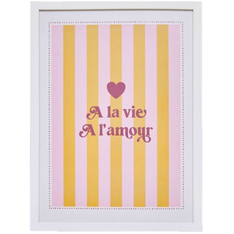 Affiche encadrée Cheri pêche 30x40cm - Atmosphera créateur d'intérieur (1/5)