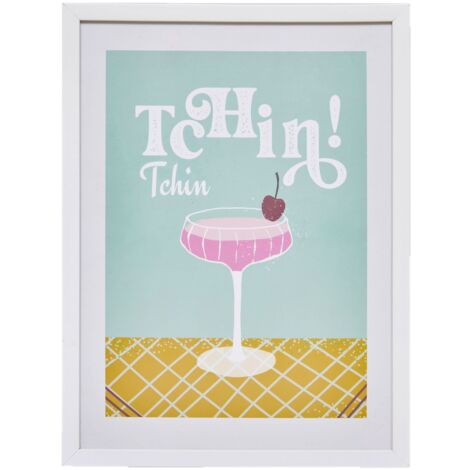 Affiche encadrée Cheri bleu clair 30x40cm - Atmosphera créateur d'intérieur (1/5)