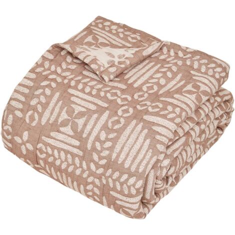 Dessus de lit Nuvia terracotta 260x240cm - Atmosphera créateur d'intérieur