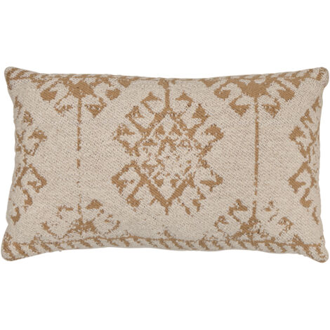 Coussin rectangulaire à motif tissé Beige 30x50 cm (1/3)