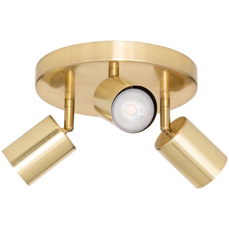 Plafonnier 3 lampes Vico métal doré Atmosphera (1/2)